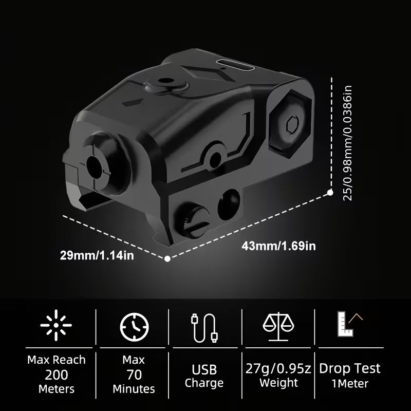 ViperBeam – Compact USB-C Rechargeable Laser Sight