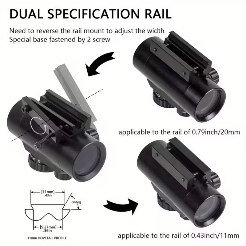 DualSight – Tactical Red/Green Reflex Scope (1x40mm)  (Pre-Order)