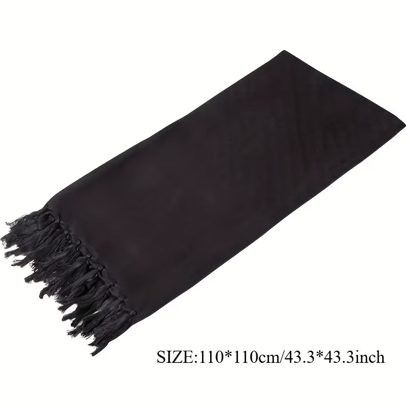 Windproof Fringe Plaid Scarf (Pre-Order)